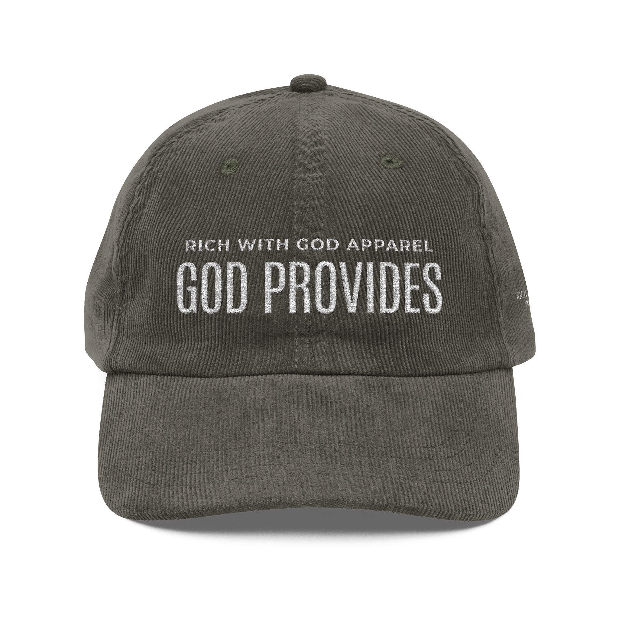 God Provides Vintage Corduroy Cap (Embroidery)