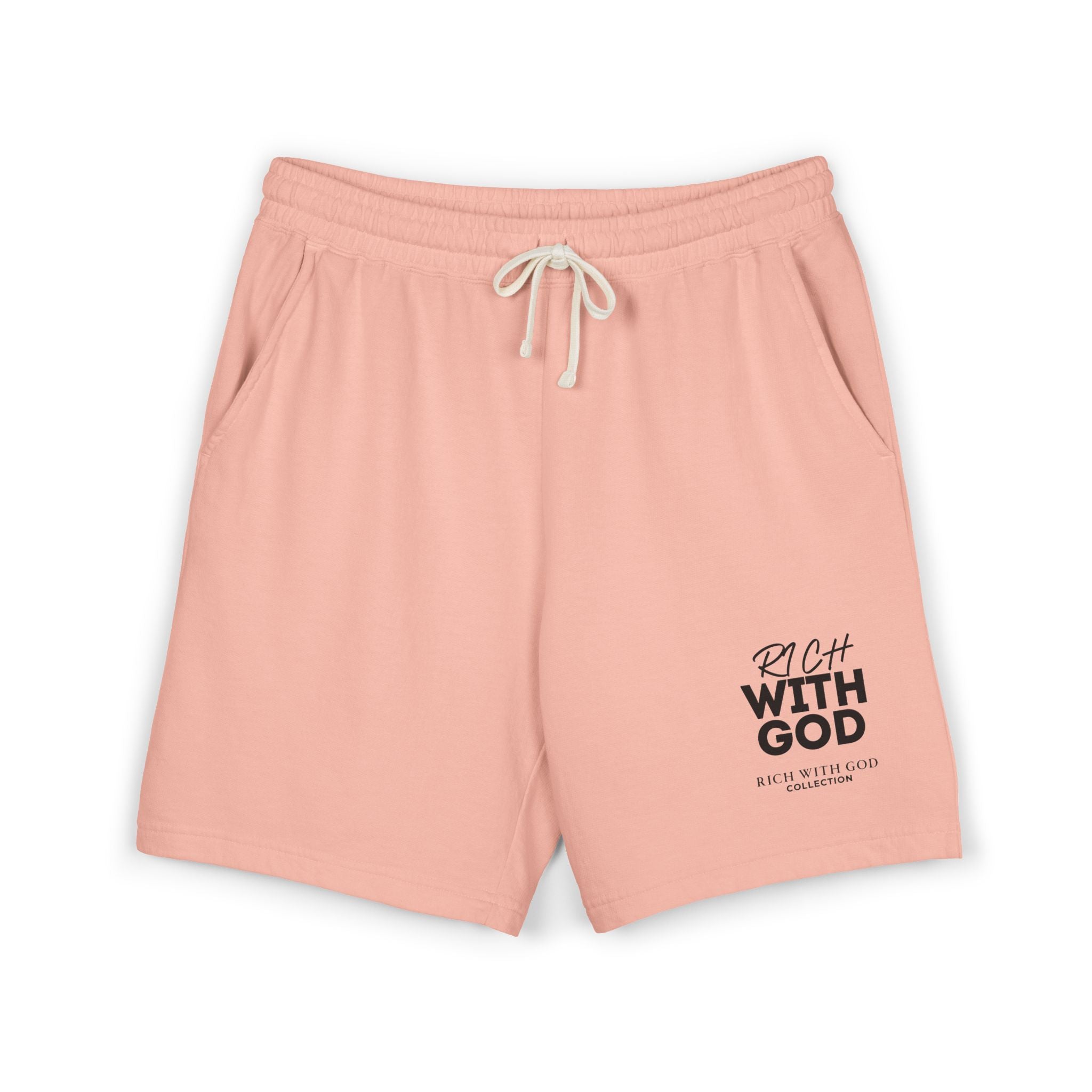 Rich With God Unisex Garment-Dyed Lightweight Fleece Sweat Shorts