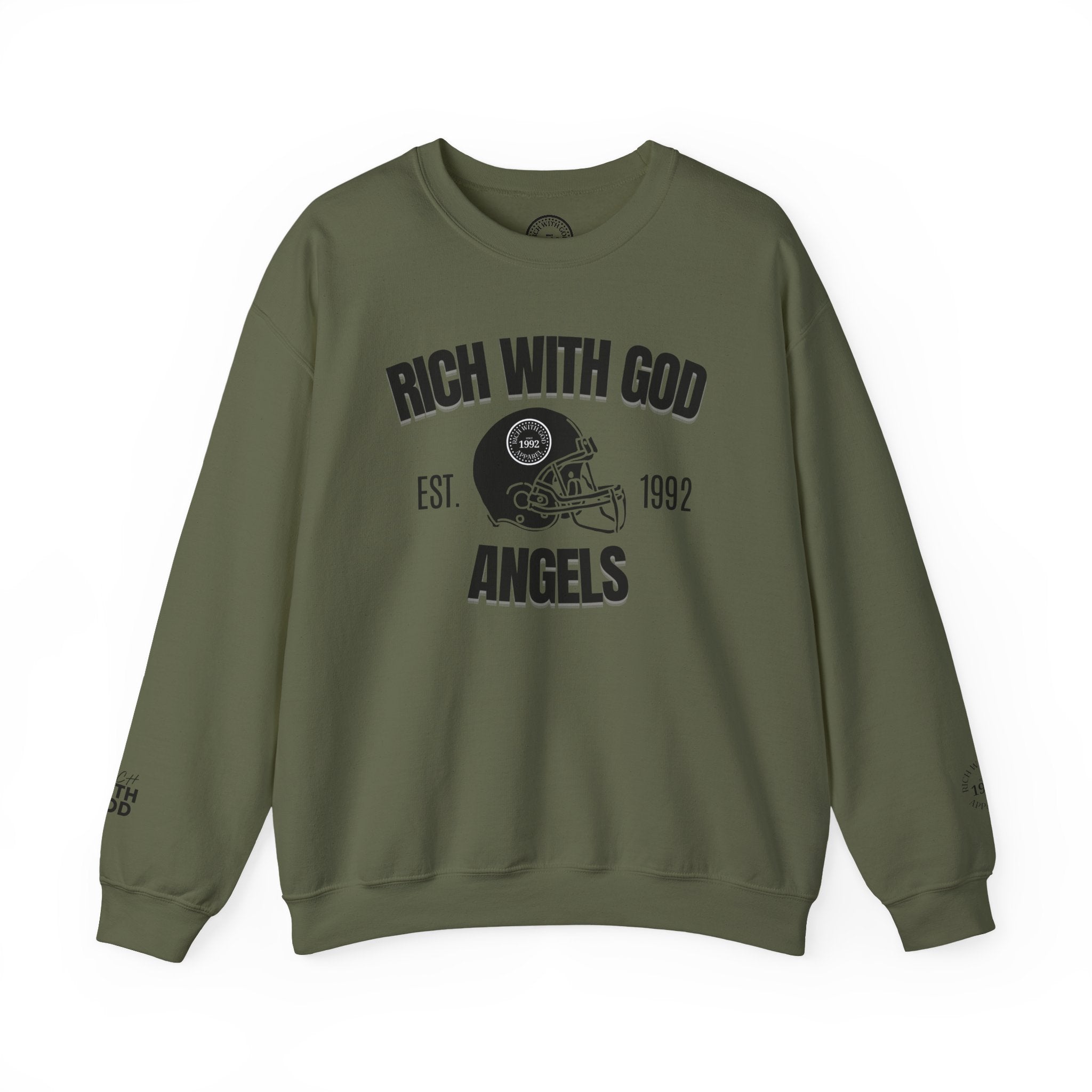 Rich With God Angels Crewneck Sweatshirt