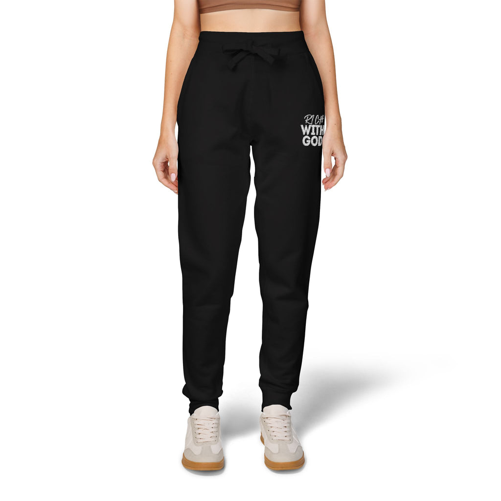 Rich With God Unisex Fleece Sweatpants (Embroidery)