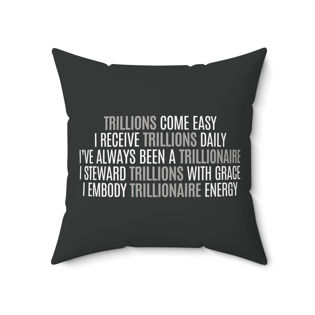 God Made Trillionaire Spun Polyester Square Pillow