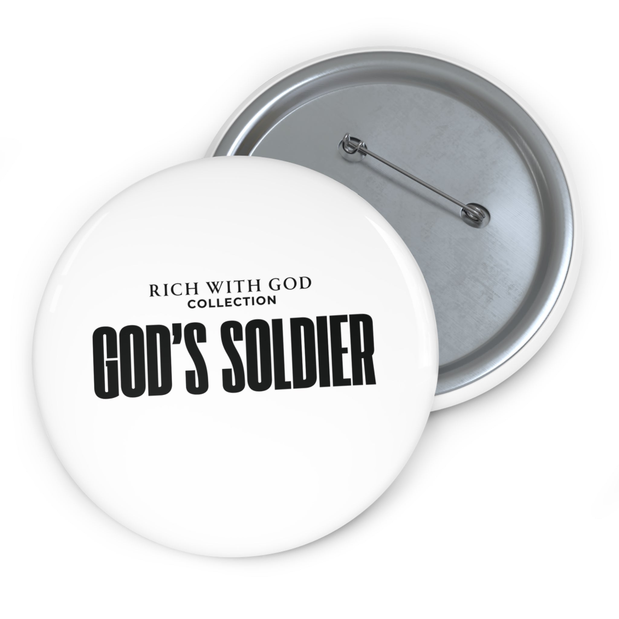 "God's Soldier" Pin Button