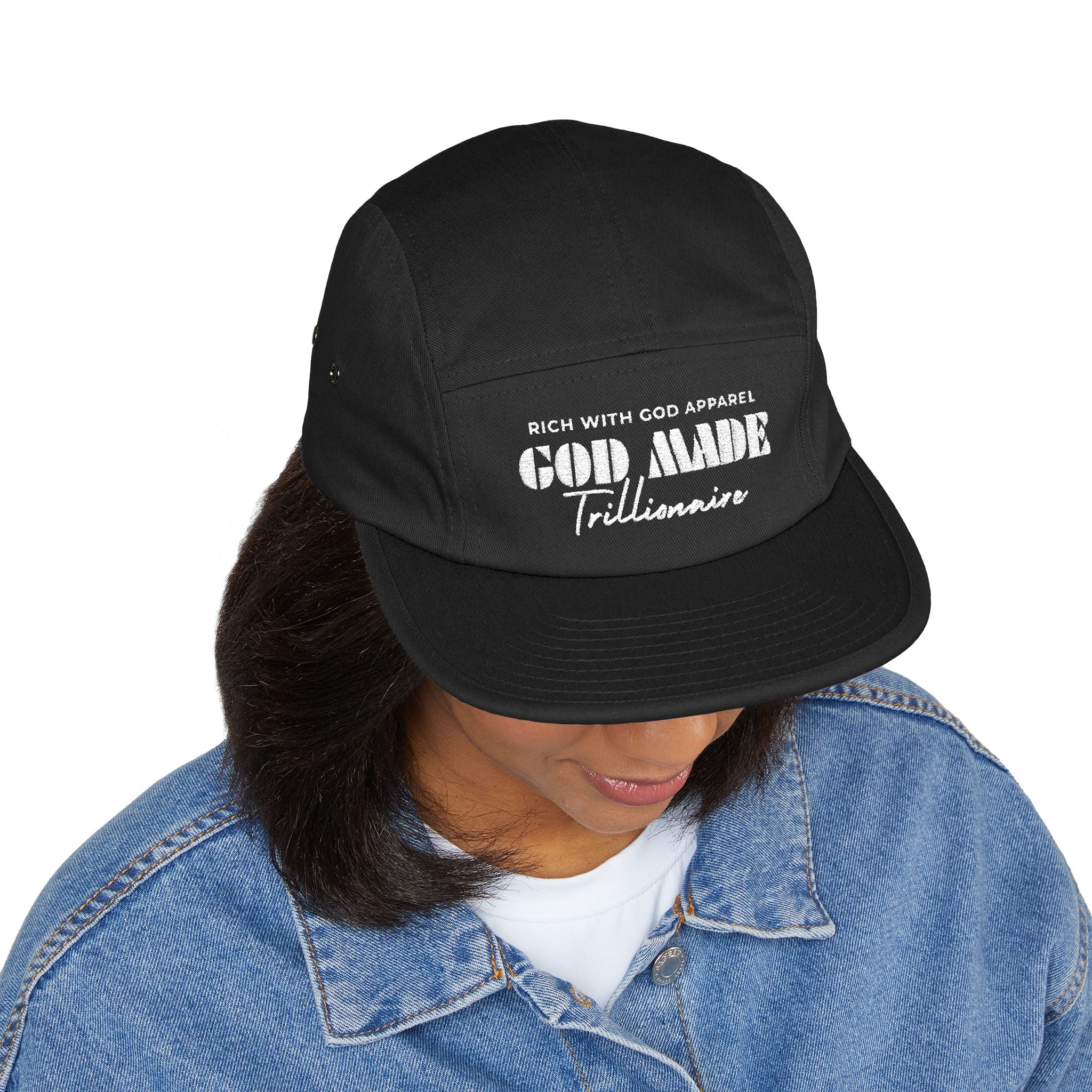God Made Trillionaire 5 Panel Cap (Embroidery)