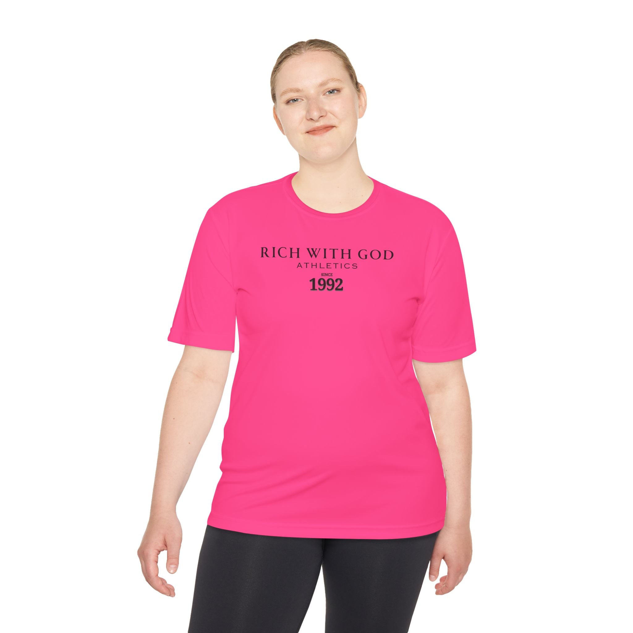 Rich With God Athletics Unisex Moisture Wicking Tee
