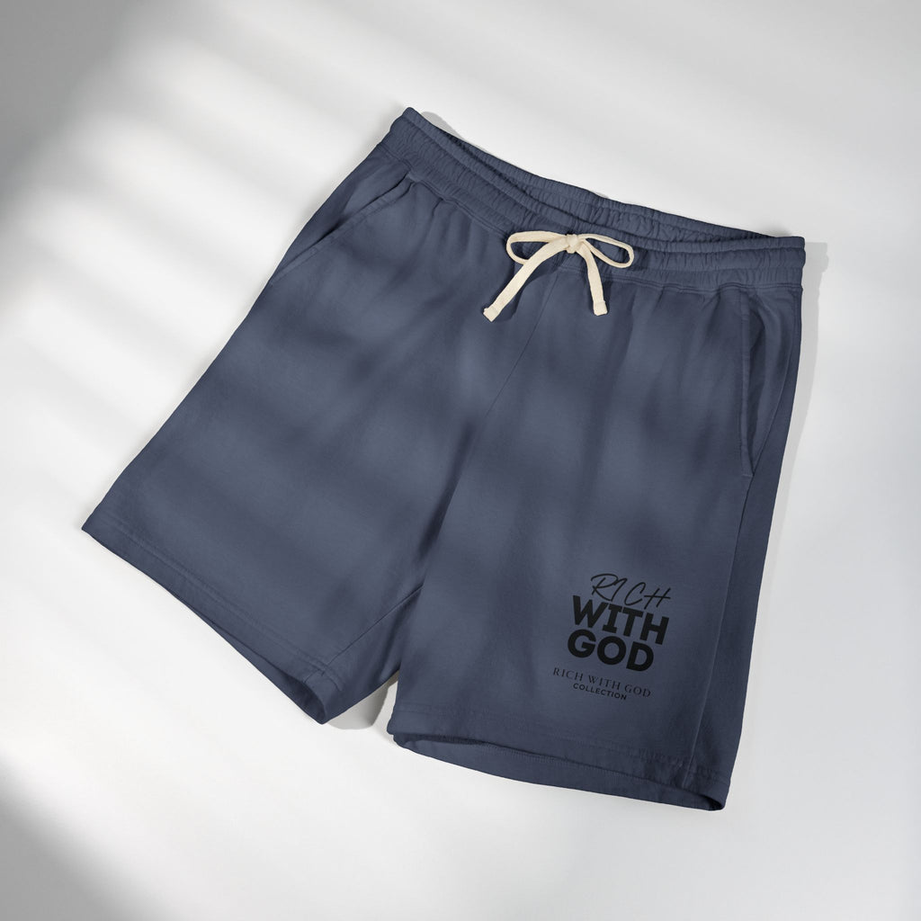 Rich With God Unisex Garment-Dyed Lightweight Fleece Sweat Shorts