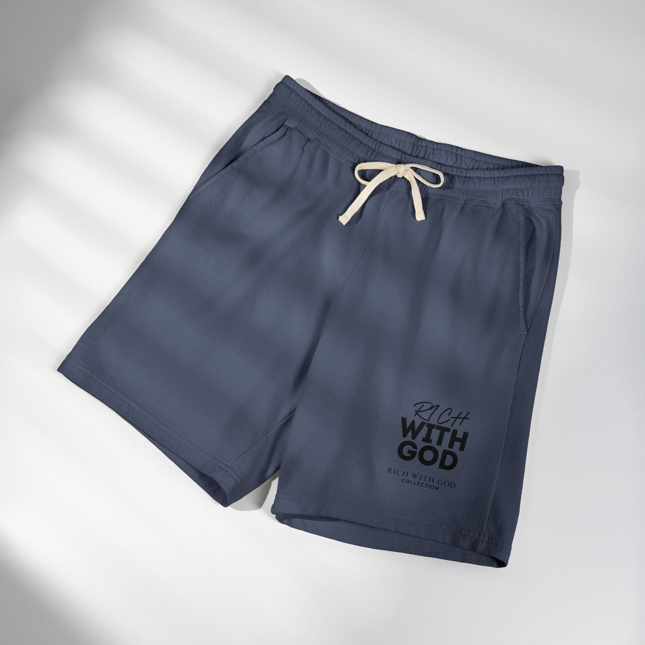 Rich With God Unisex Garment-Dyed Lightweight Fleece Sweat Shorts