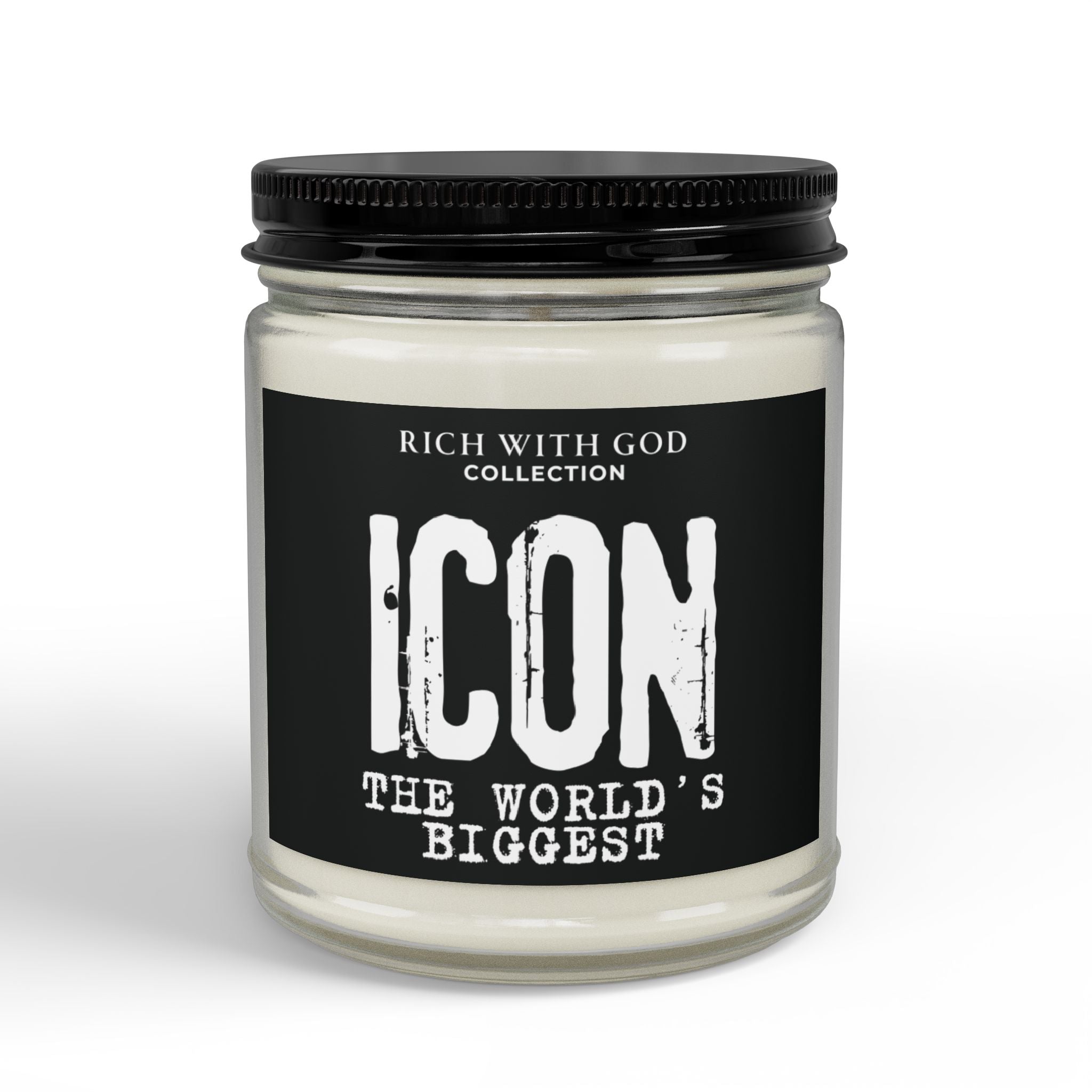 Icon – The World’s Biggest Scented Soy Candles with Black Lid, (4 and 9oz)