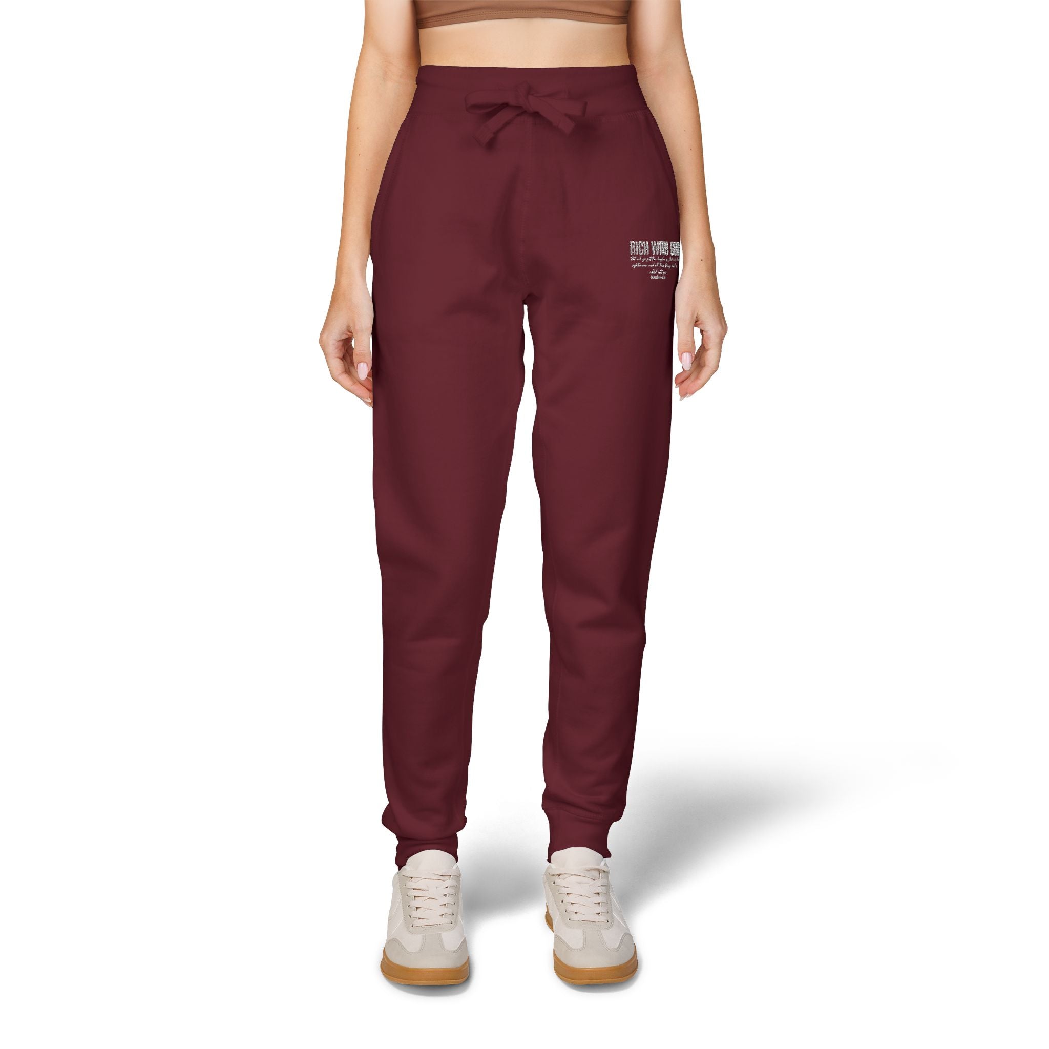 Rich With God Matthew 6:33 Unisex Fleece Sweatpants (Embroidery)