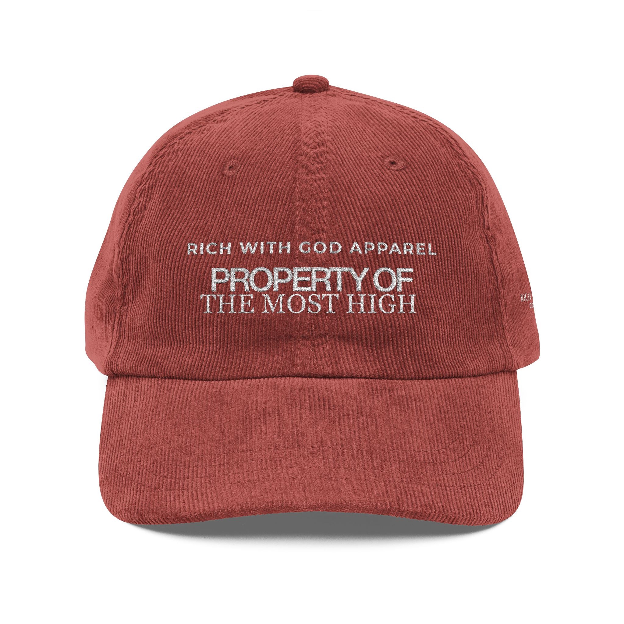 Property of the Most High Vintage Corduroy Cap (Embroidery)