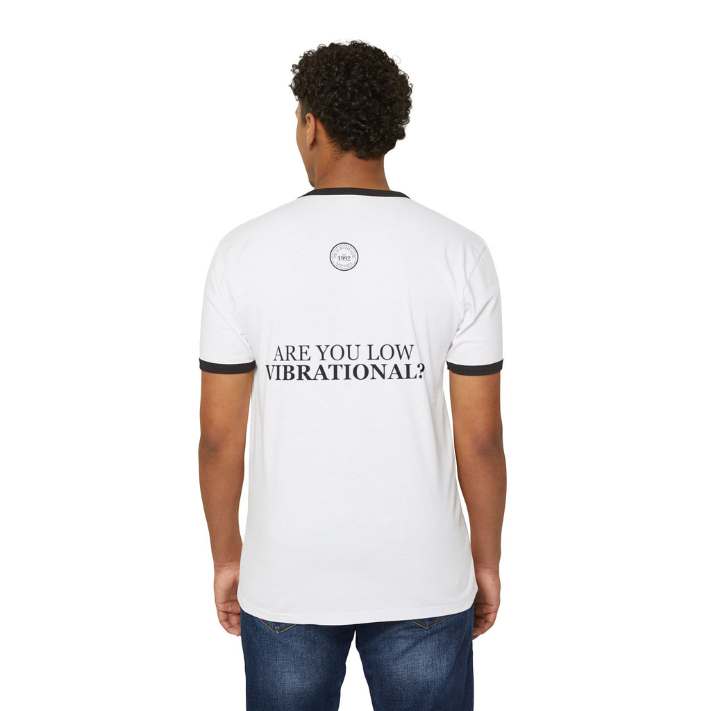 Gossip is a Low Vibrational Activity Unisex Cotton Ringer T-Shirt