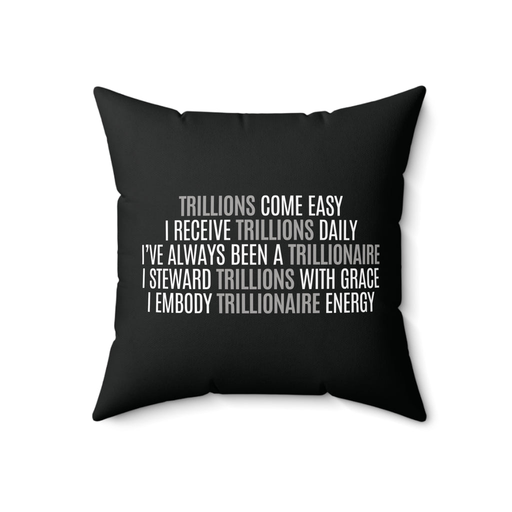 God Made Trillionaire Spun Polyester Square Pillow