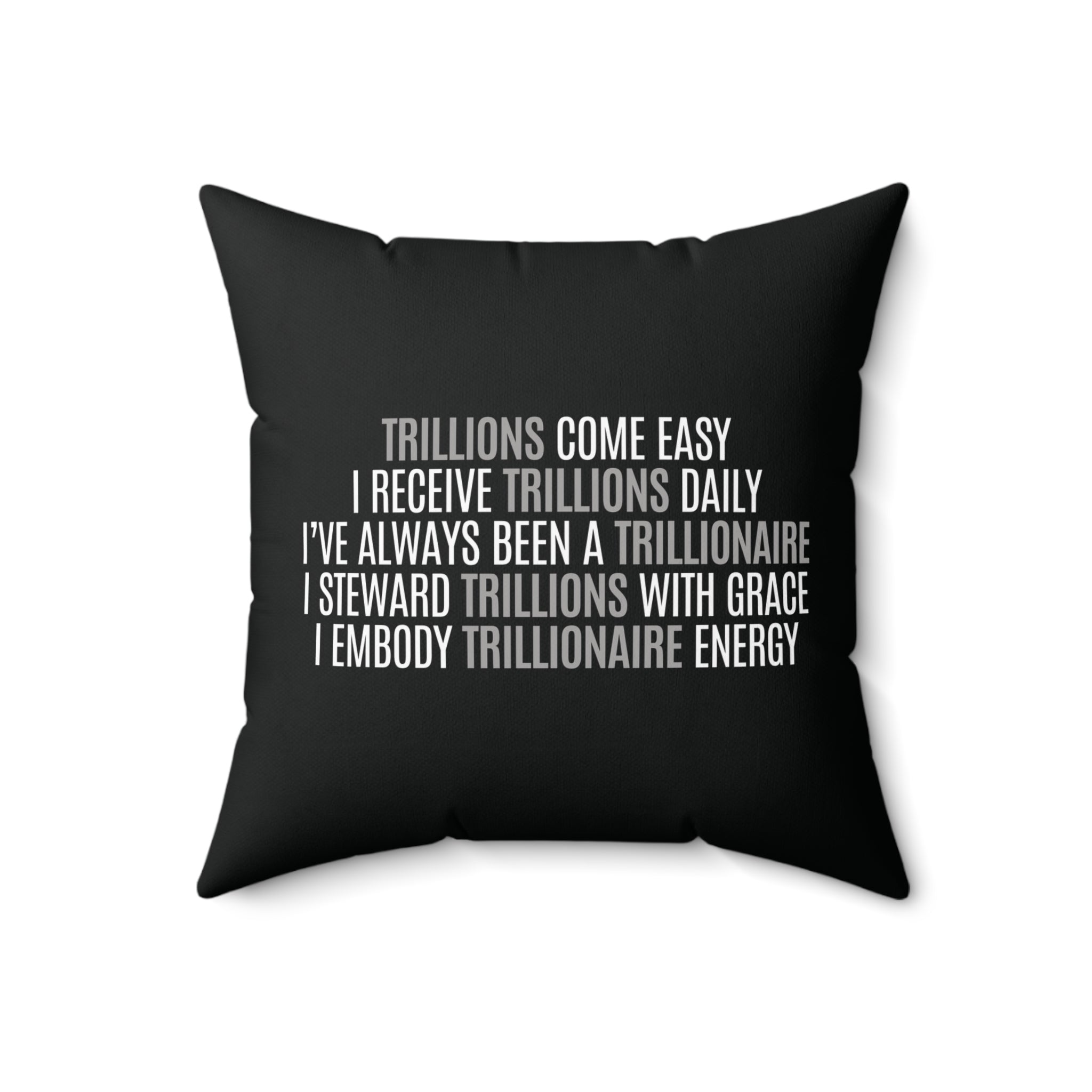 God Made Trillionaire Spun Polyester Square Pillow