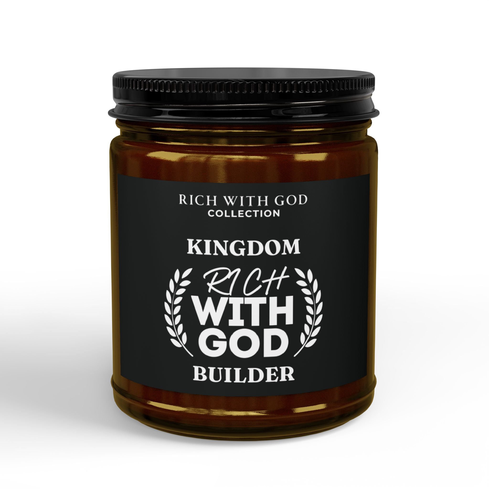 Kingdom Builder Scented Soy Candles with Black Lid, (4 and 9oz)