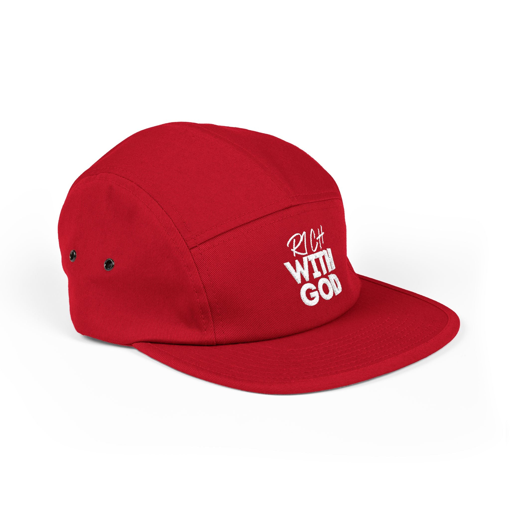 Rich With God 5 Panel Cap (Embroidery)