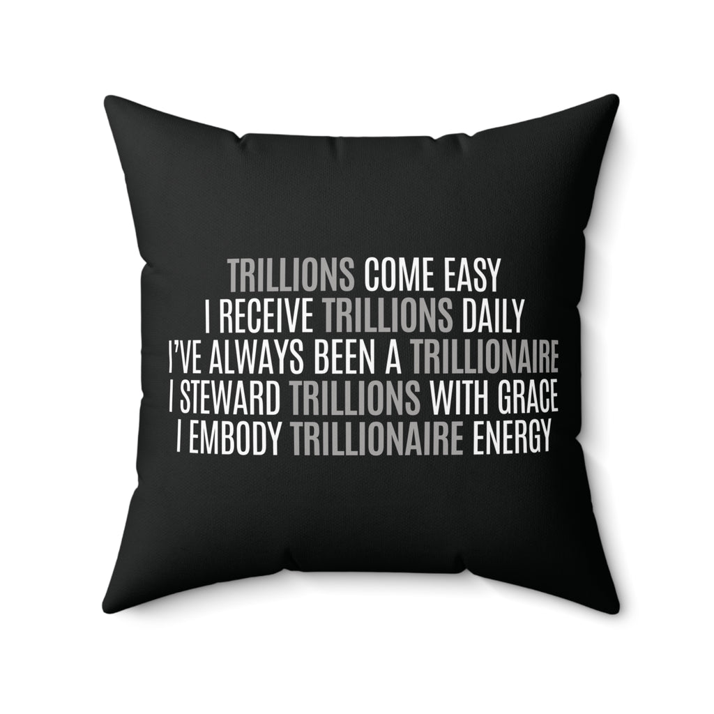 God Made Trillionaire Spun Polyester Square Pillow