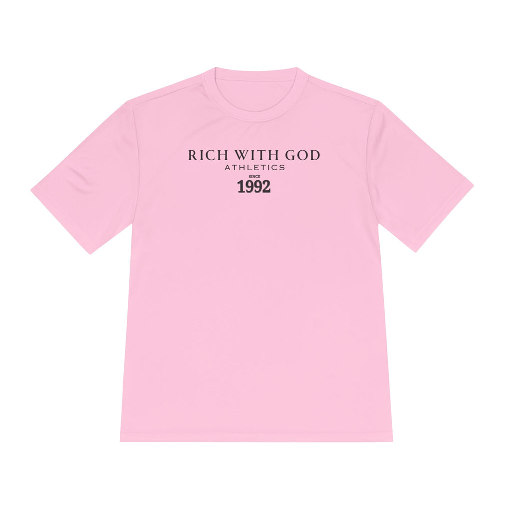 Rich With God Athletics Unisex Moisture Wicking Tee