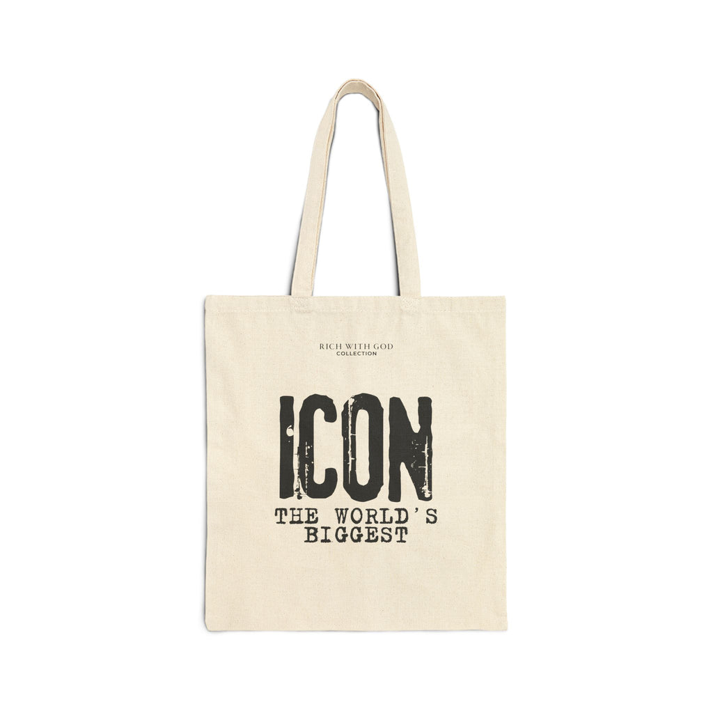 Icon - The World's Biggest Beige Cotton Canvas Tote Bag