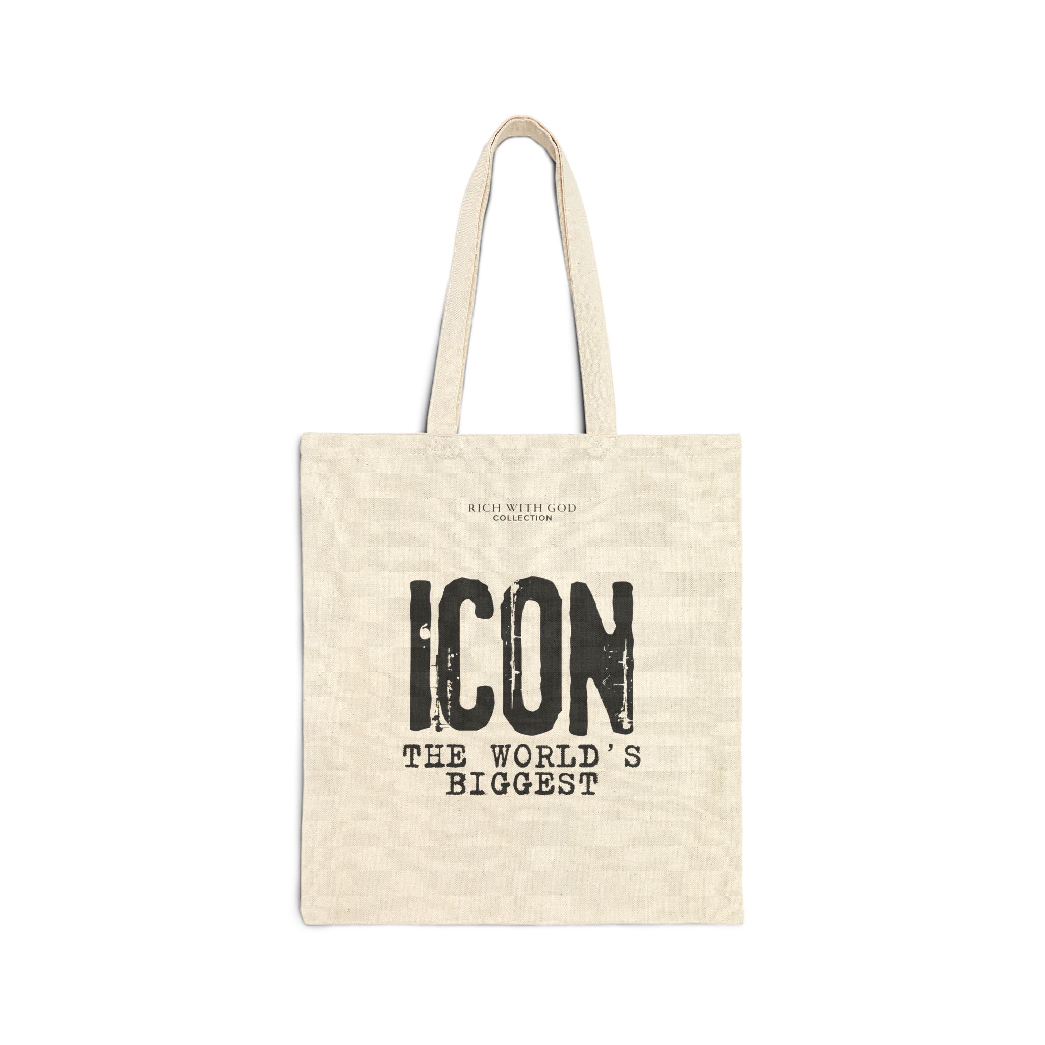 Icon - The World's Biggest Beige Cotton Canvas Tote Bag