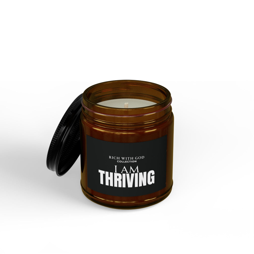 I Am Thriving Scented Soy Candles with Black Lid, (4 and 9oz)