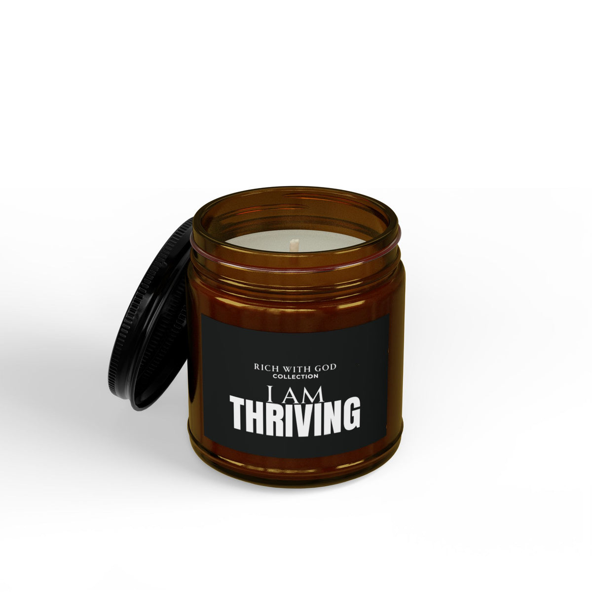 I Am Thriving Scented Soy Candles with Black Lid, (4 and 9oz)