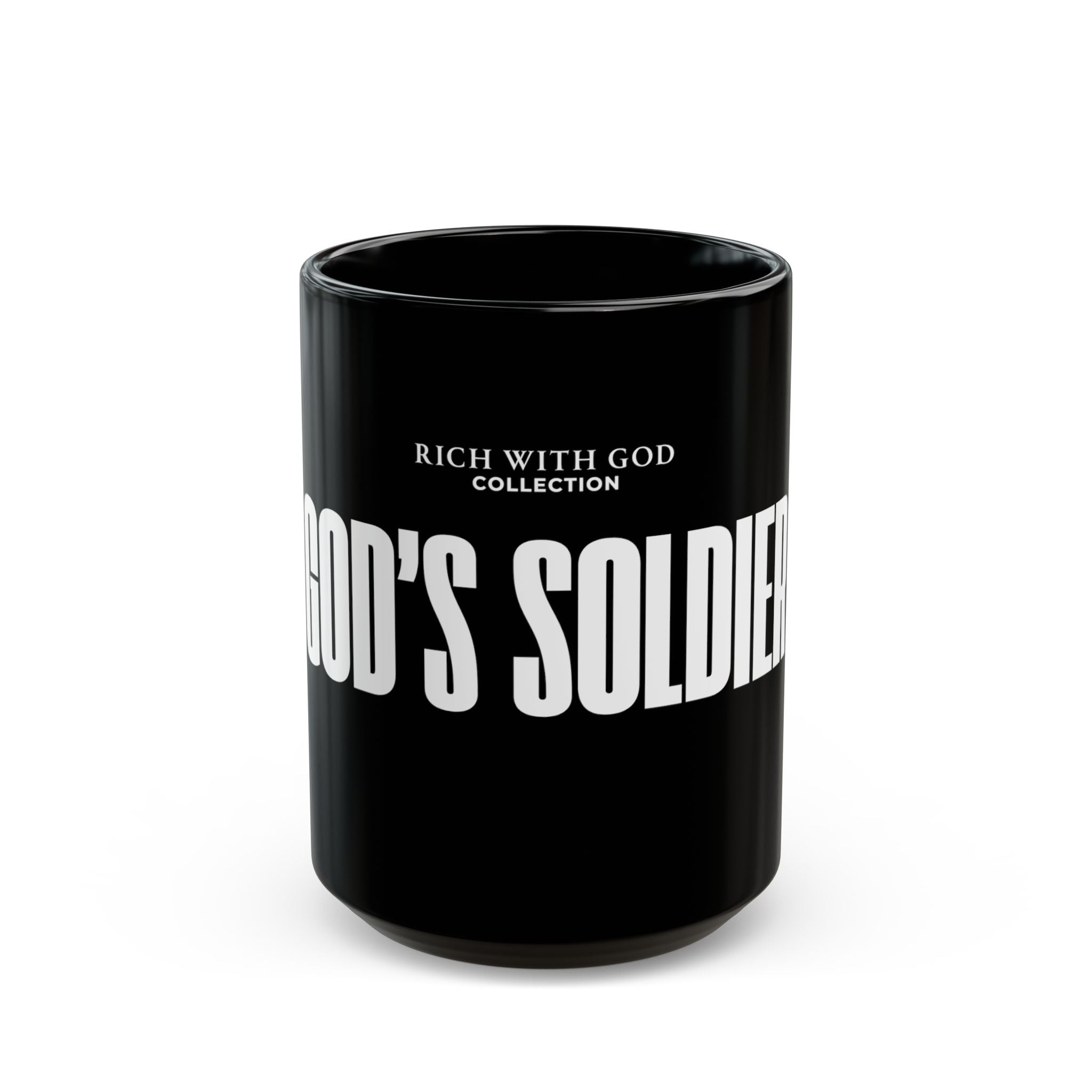 God's Soldier Black Mug (11oz, 15oz)