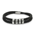 God Made Trillionaire Leather Bracelet with Beads (Engraving)
