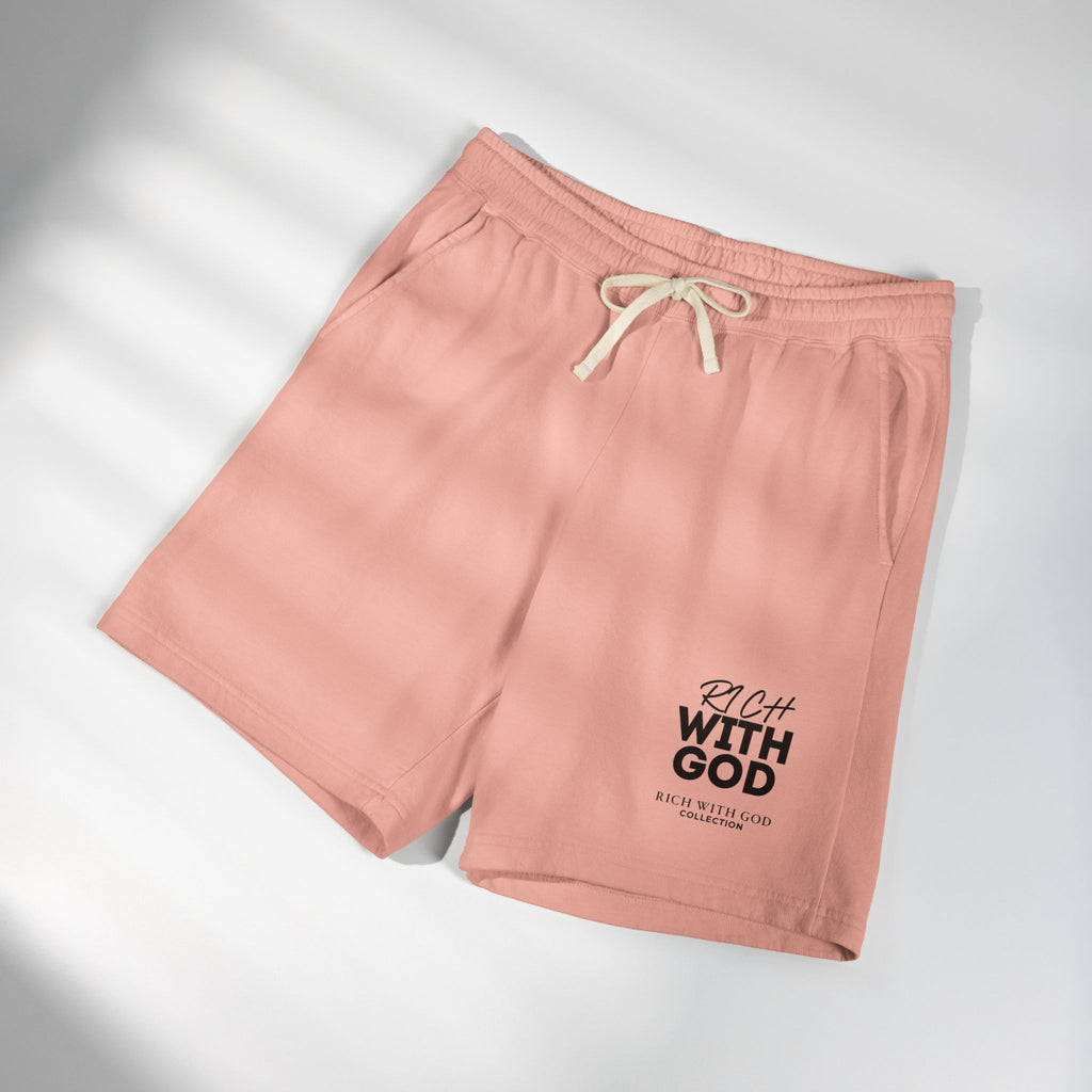 Rich With God Unisex Garment-Dyed Lightweight Fleece Sweat Shorts