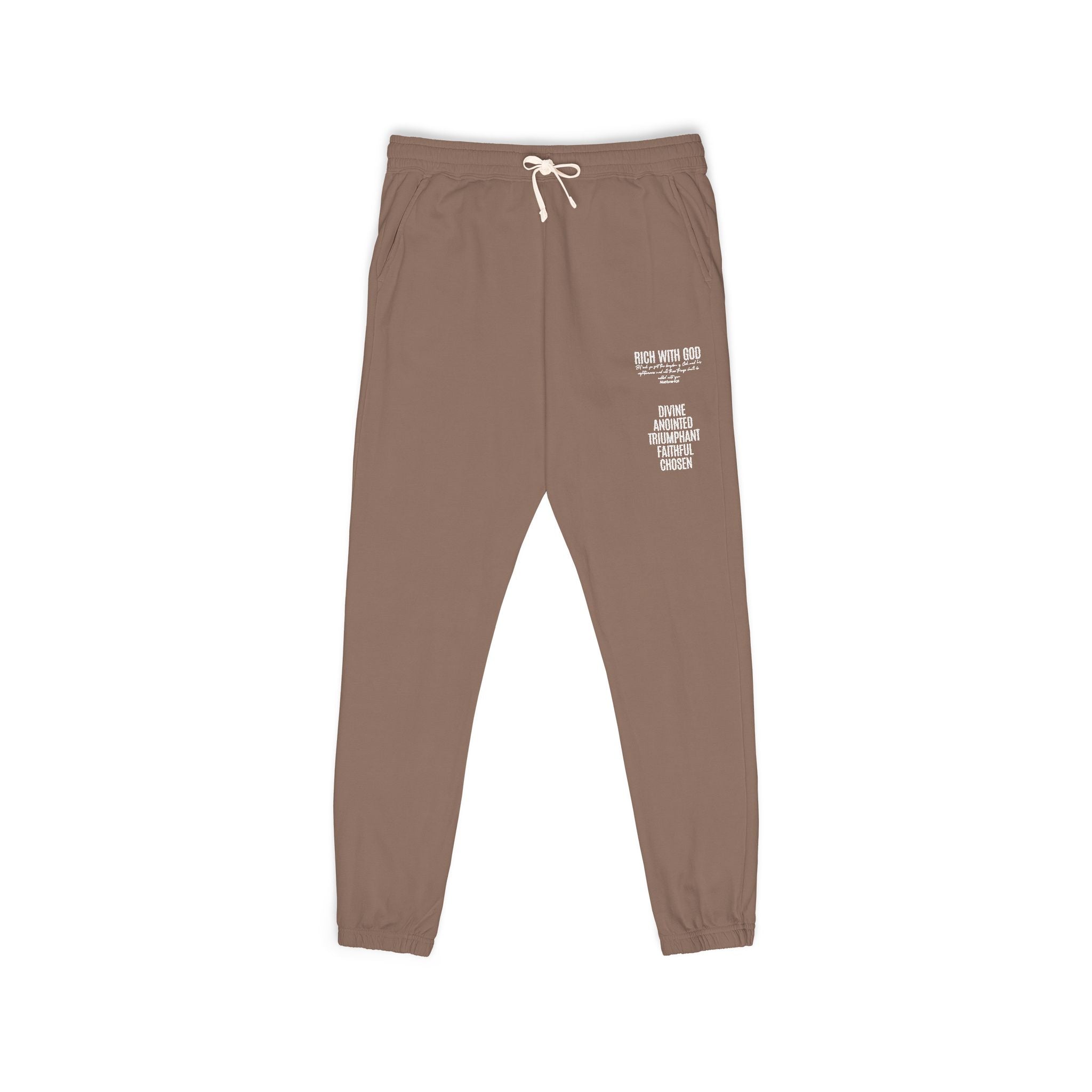 Rich With God Matthew 6:33 Graphic Fleece Sweatpants