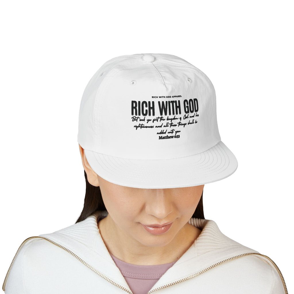 Rich With God Matthew 6:33 Surf Cap Snapback