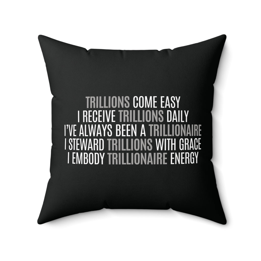 God Made Trillionaire Spun Polyester Square Pillow