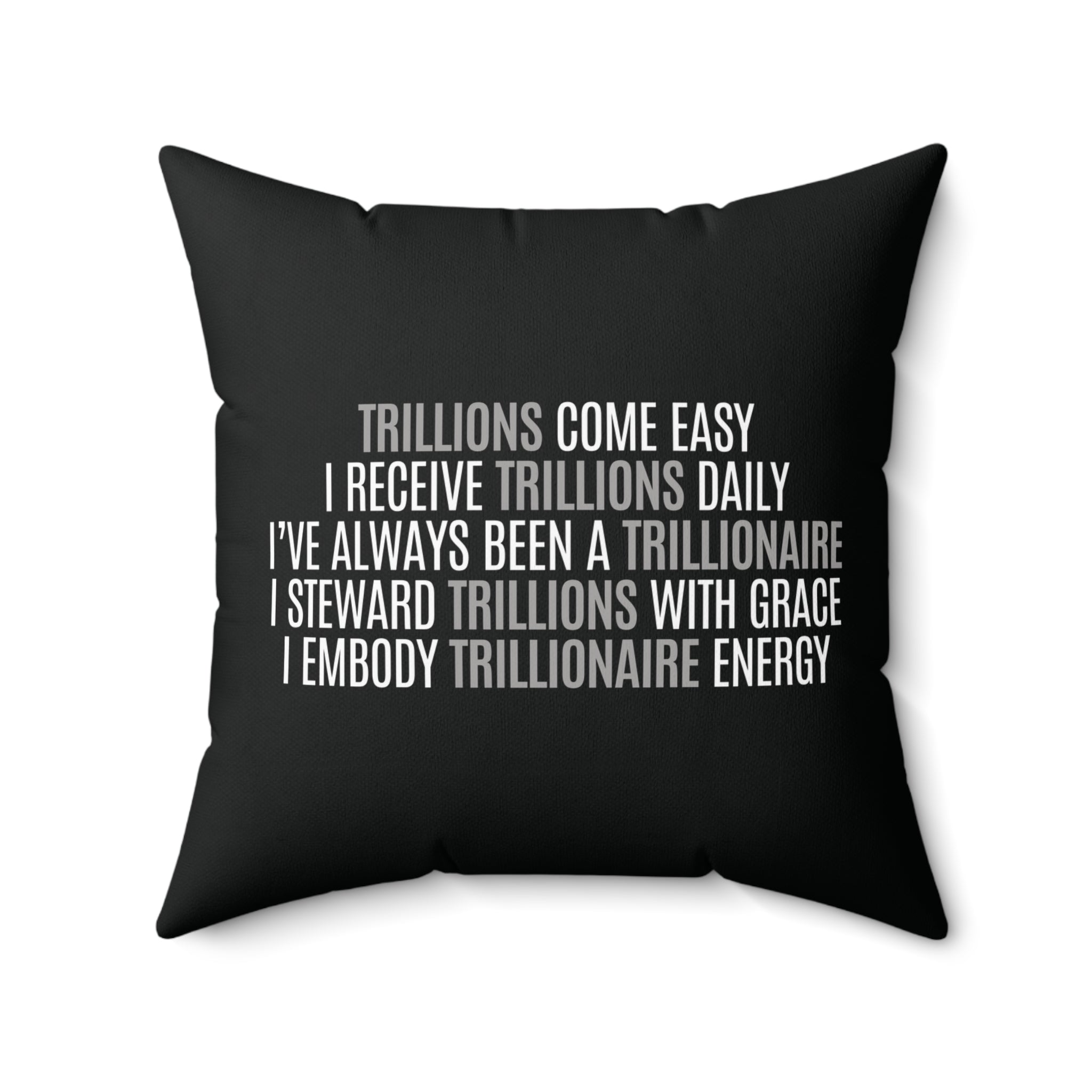 God Made Trillionaire Spun Polyester Square Pillow