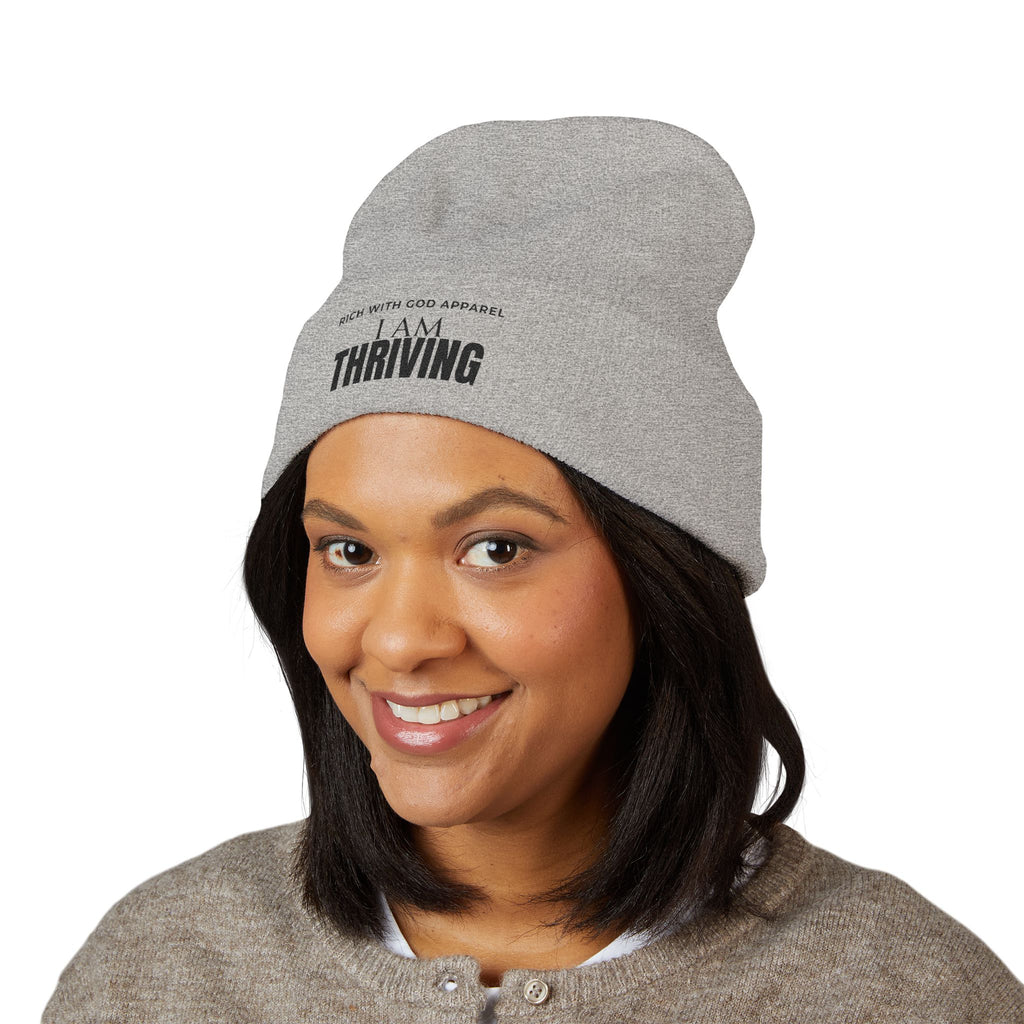 I Am Thriving Embroidered Cuffed Beanie