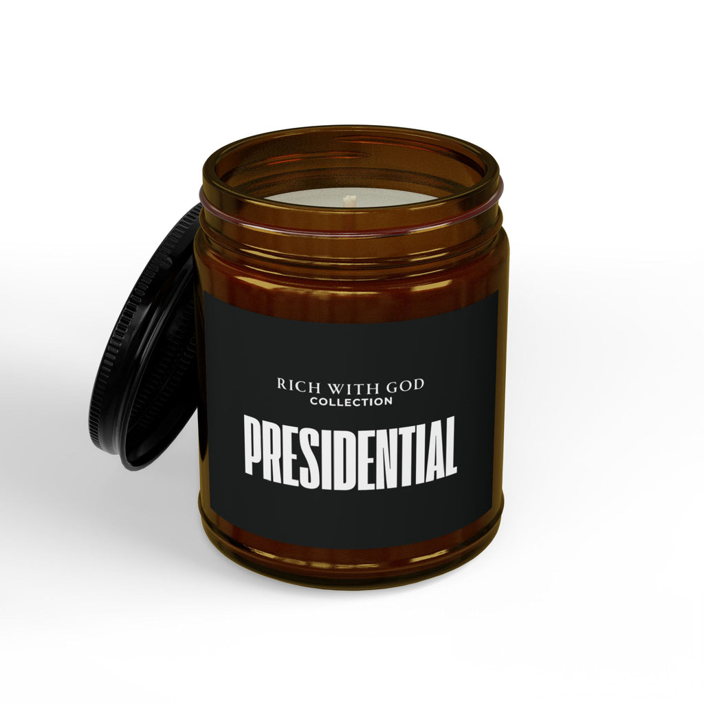 Presidential Scented Soy Candles with Black Lid, (4 and 9oz)