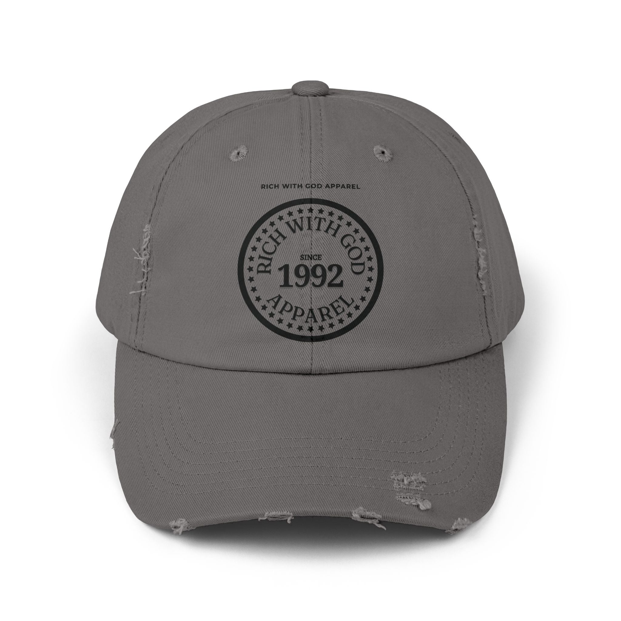 Rich With God Since 1992 Unisex Distressed Cap