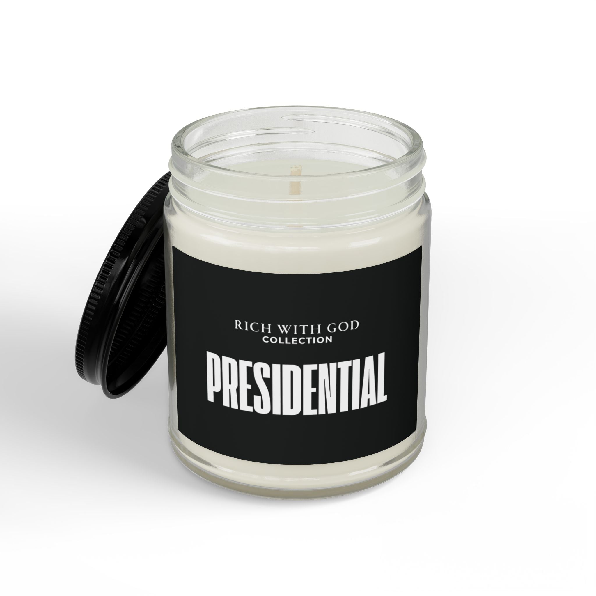 Presidential Scented Soy Candles with Black Lid, (4 and 9oz)