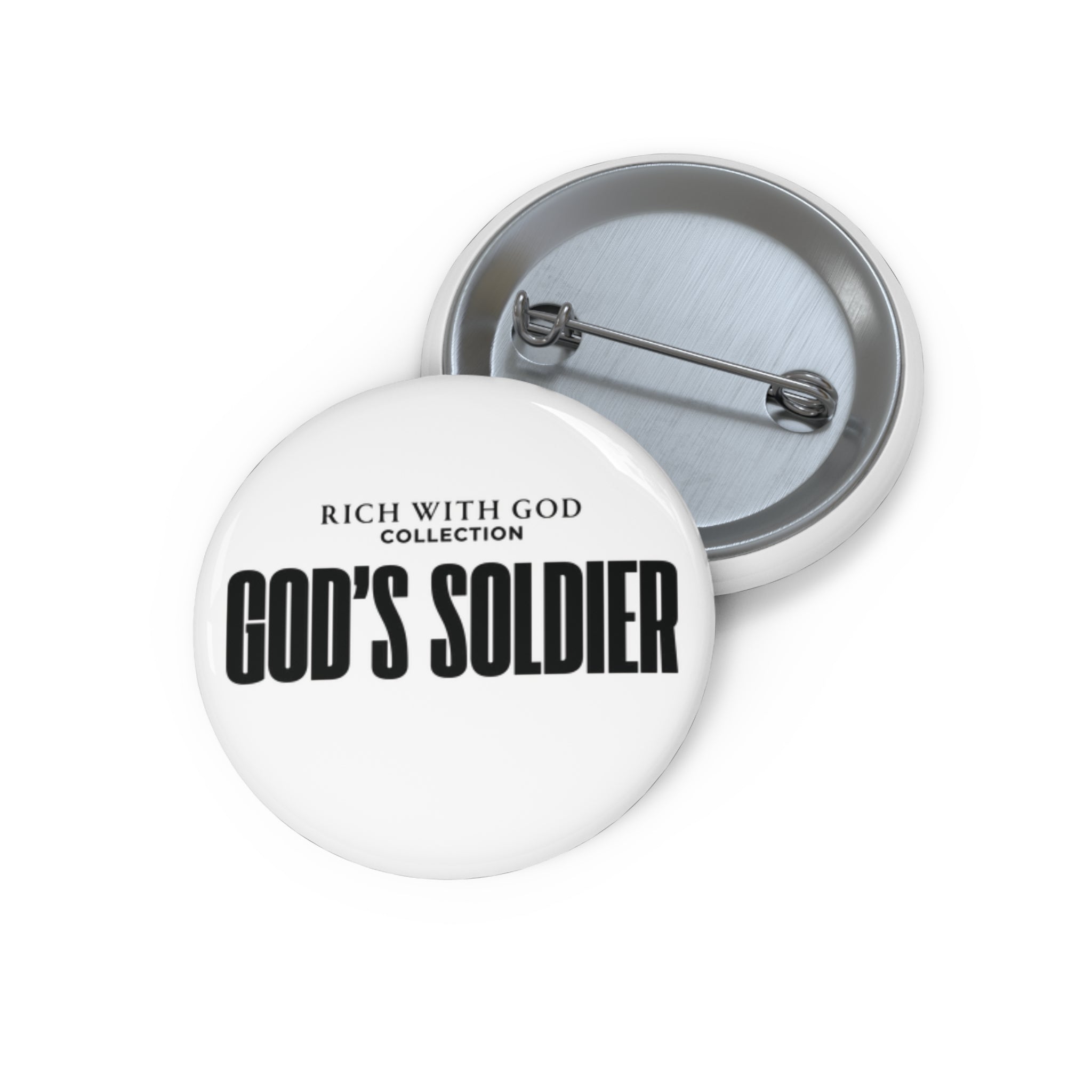 "God's Soldier" Pin Button
