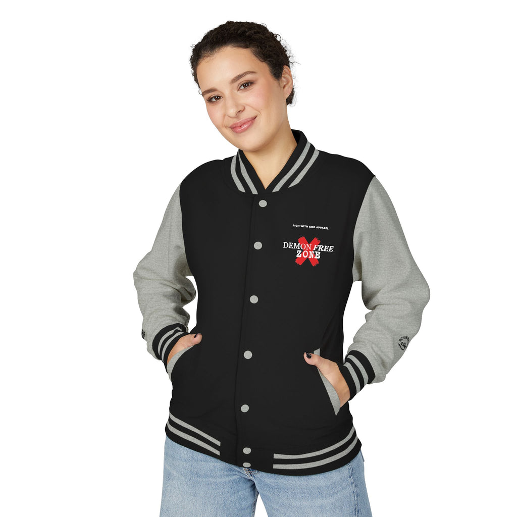 Demon Free Zone Varsity Letterman Jacket