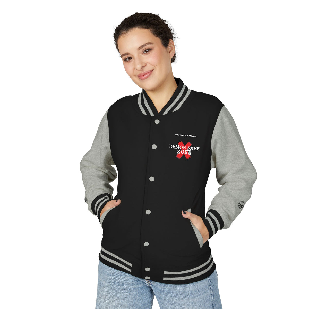Demon Free Zone Varsity Letterman Jacket