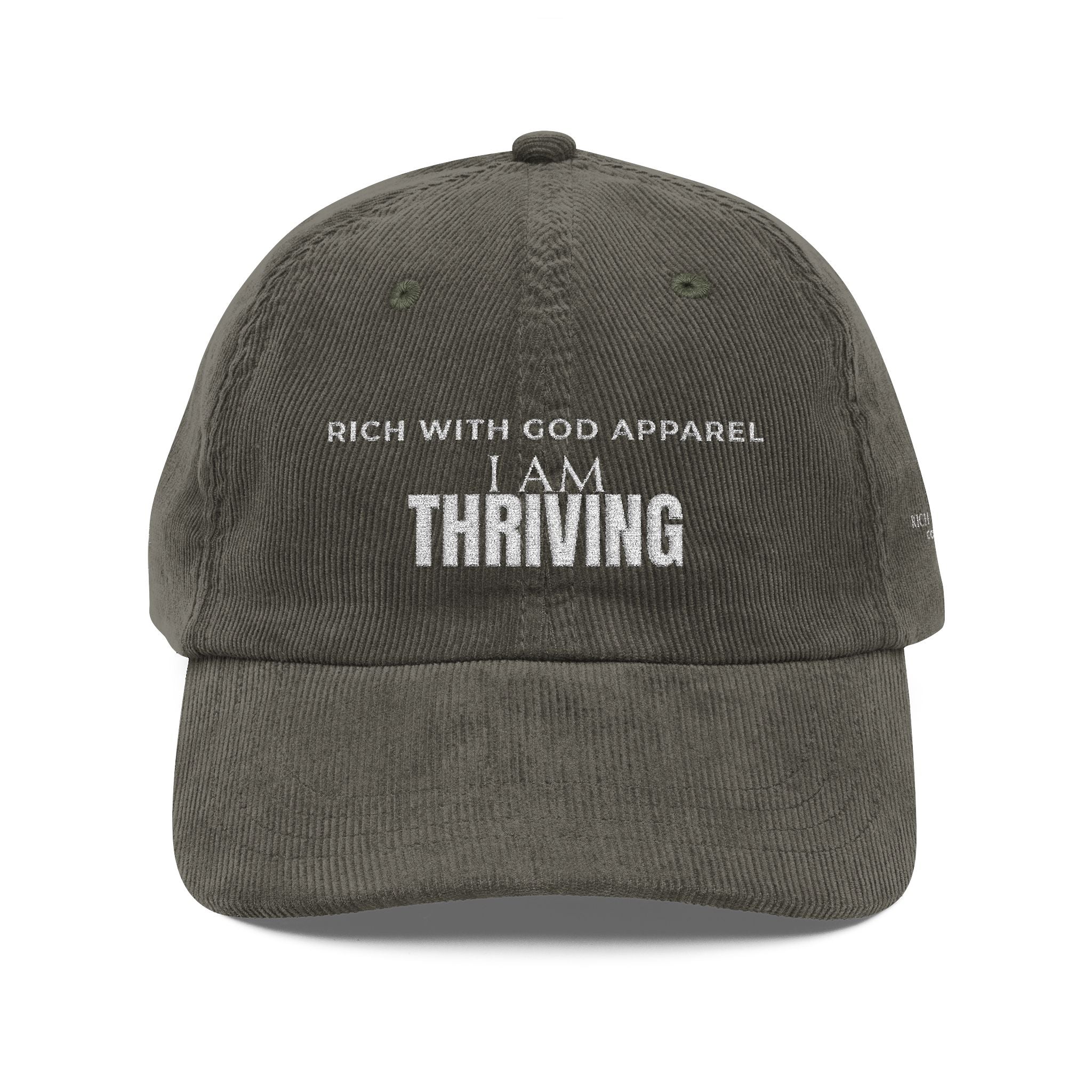 I Am Thriving Vintage Corduroy Cap (Embroidery)