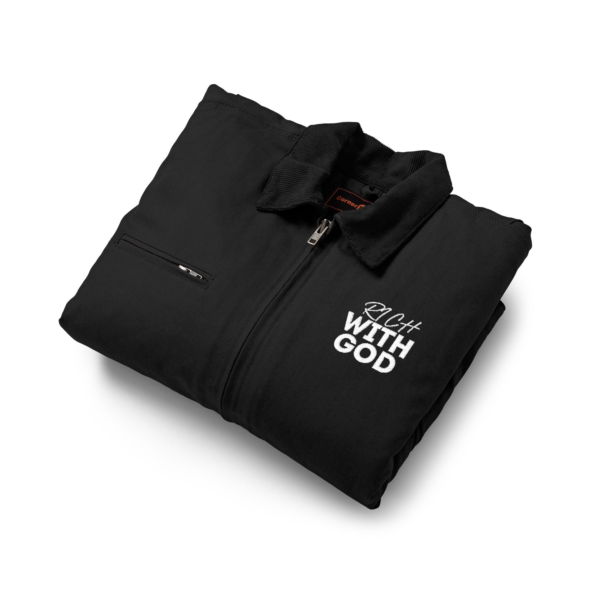 Rich With God CornerStone® Unisex Duck Cloth Work Jacket