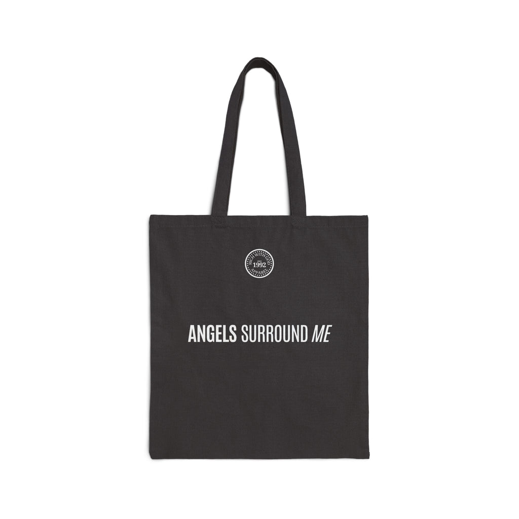 Divine Mob Black Cotton Canvas Tote Bag