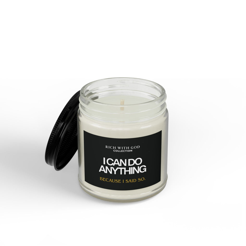 I Can Do Anything Scented Soy Candles with Black Lid, (4 and 9oz)