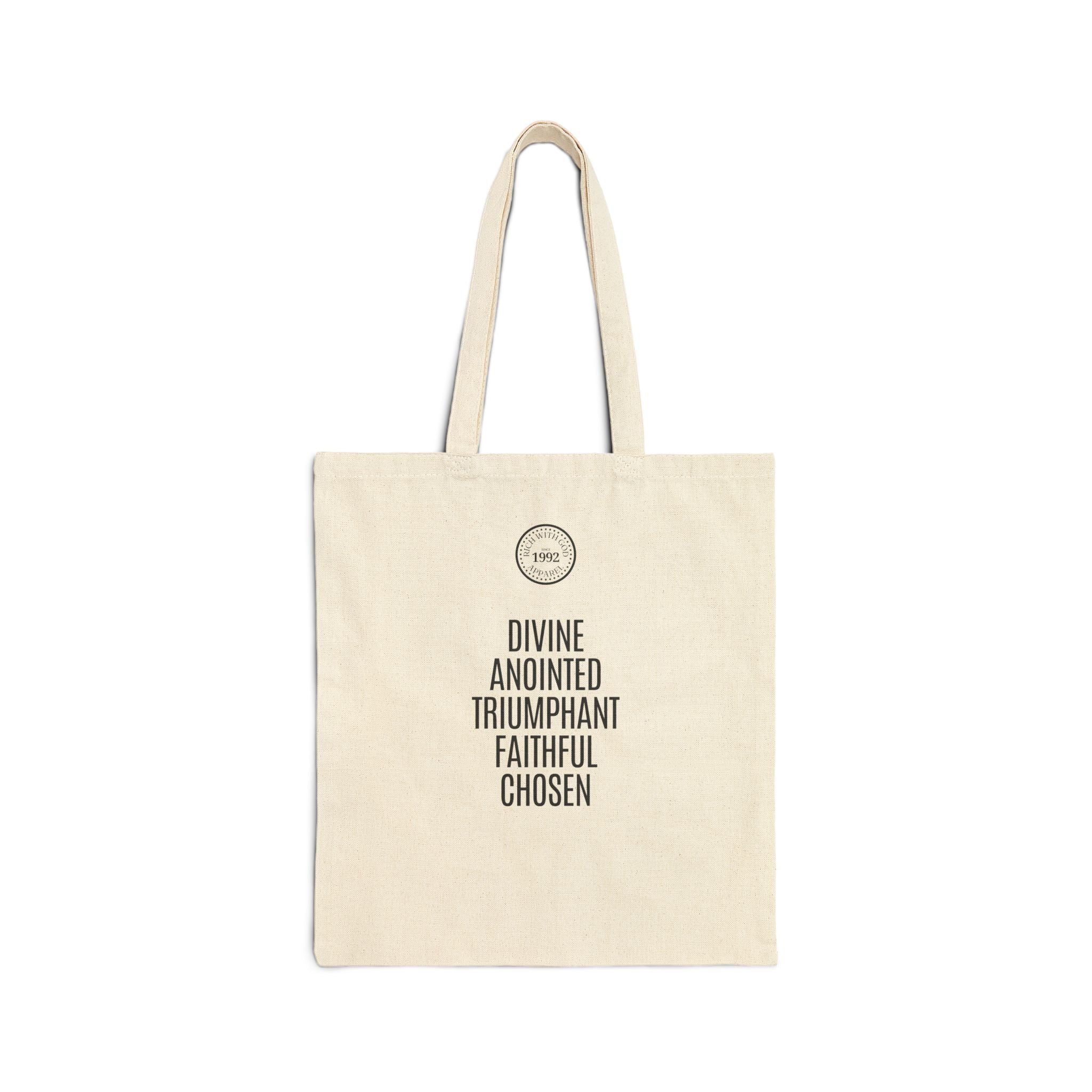 Property of the Most High Beige Cotton Canvas Tote Bag