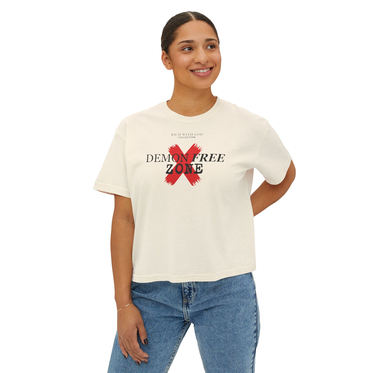 Demon Free Zone Women's Boxy Tee
