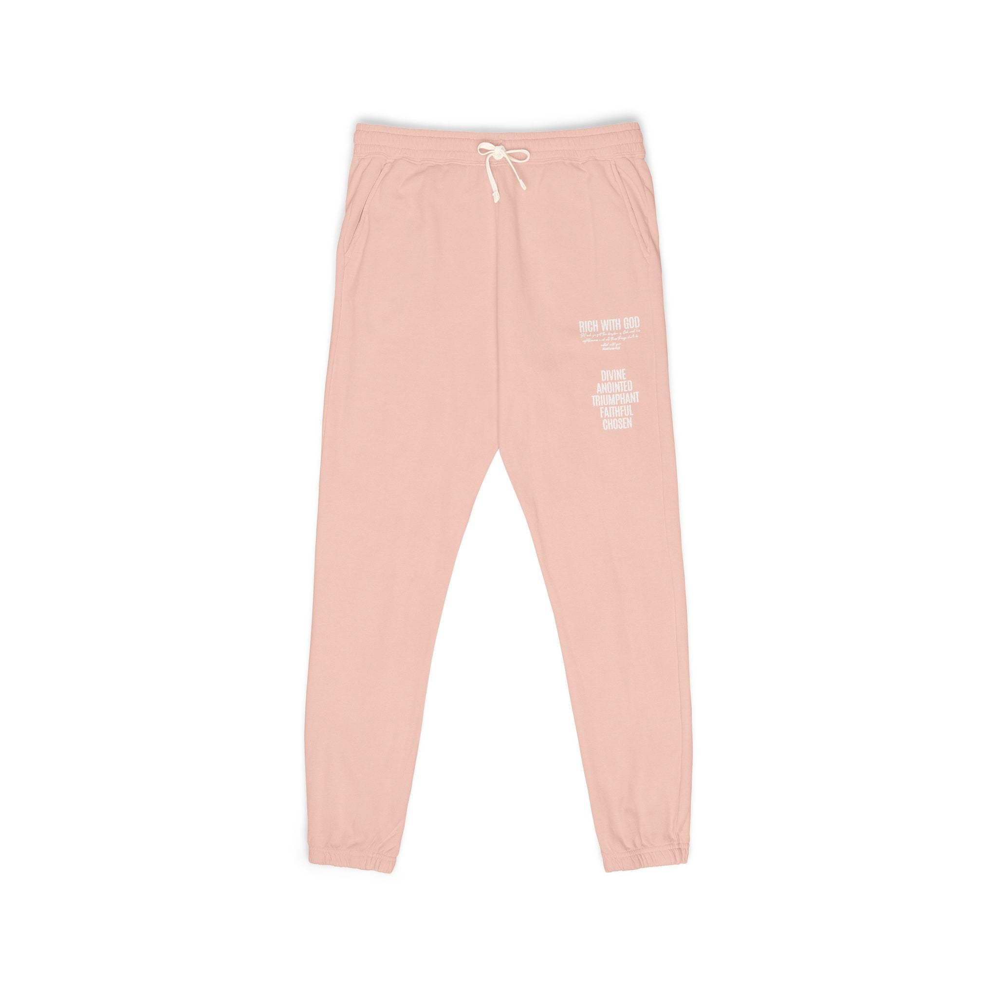 Rich With God Matthew 6:33 Graphic Fleece Sweatpants