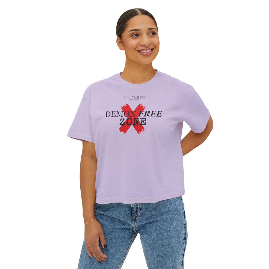 Demon Free Zone Women's Boxy Tee