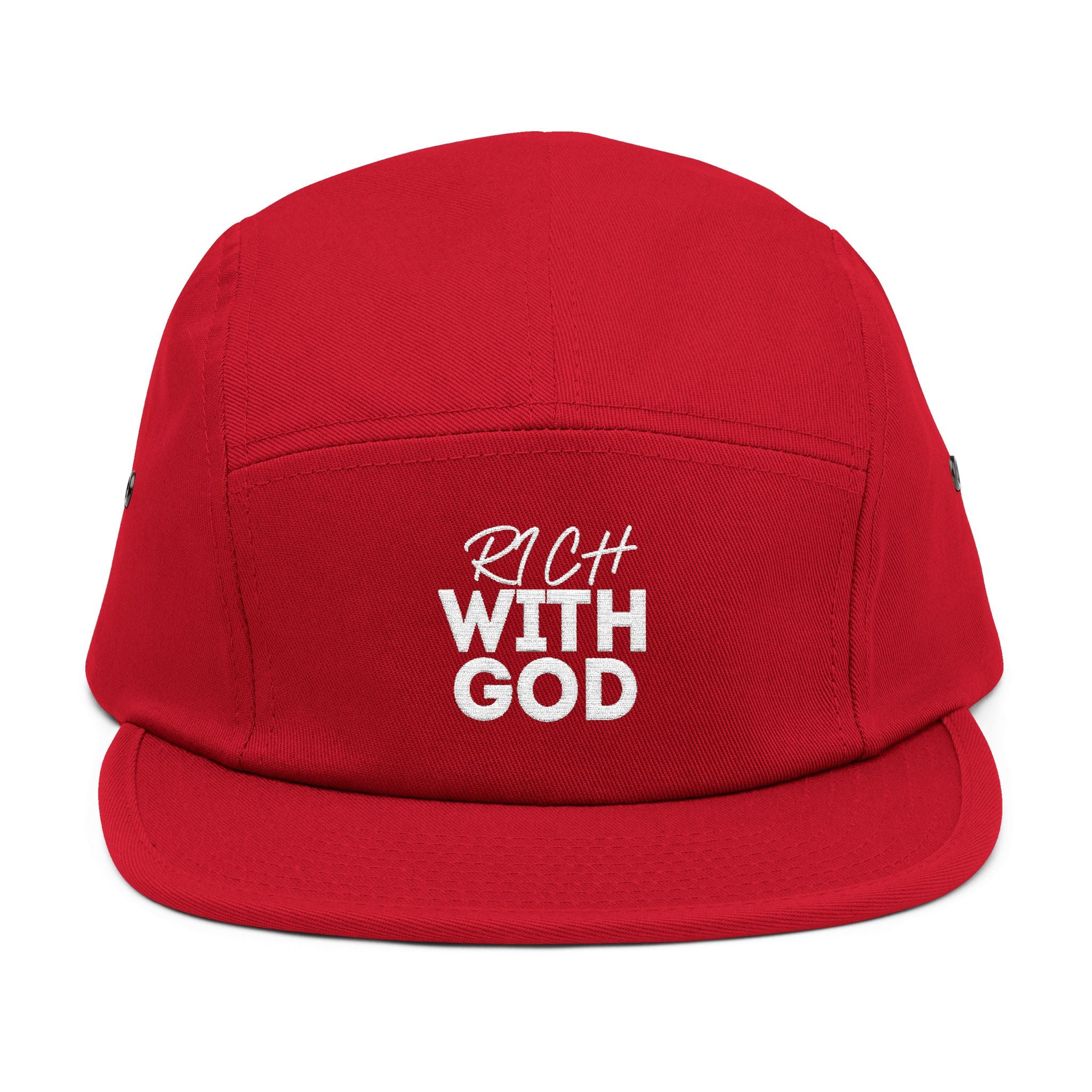 Rich With God 5 Panel Cap (Embroidery)