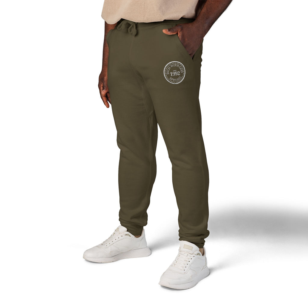 Rich With God Apparel Unisex Fleece Sweatpants (Embroidery)