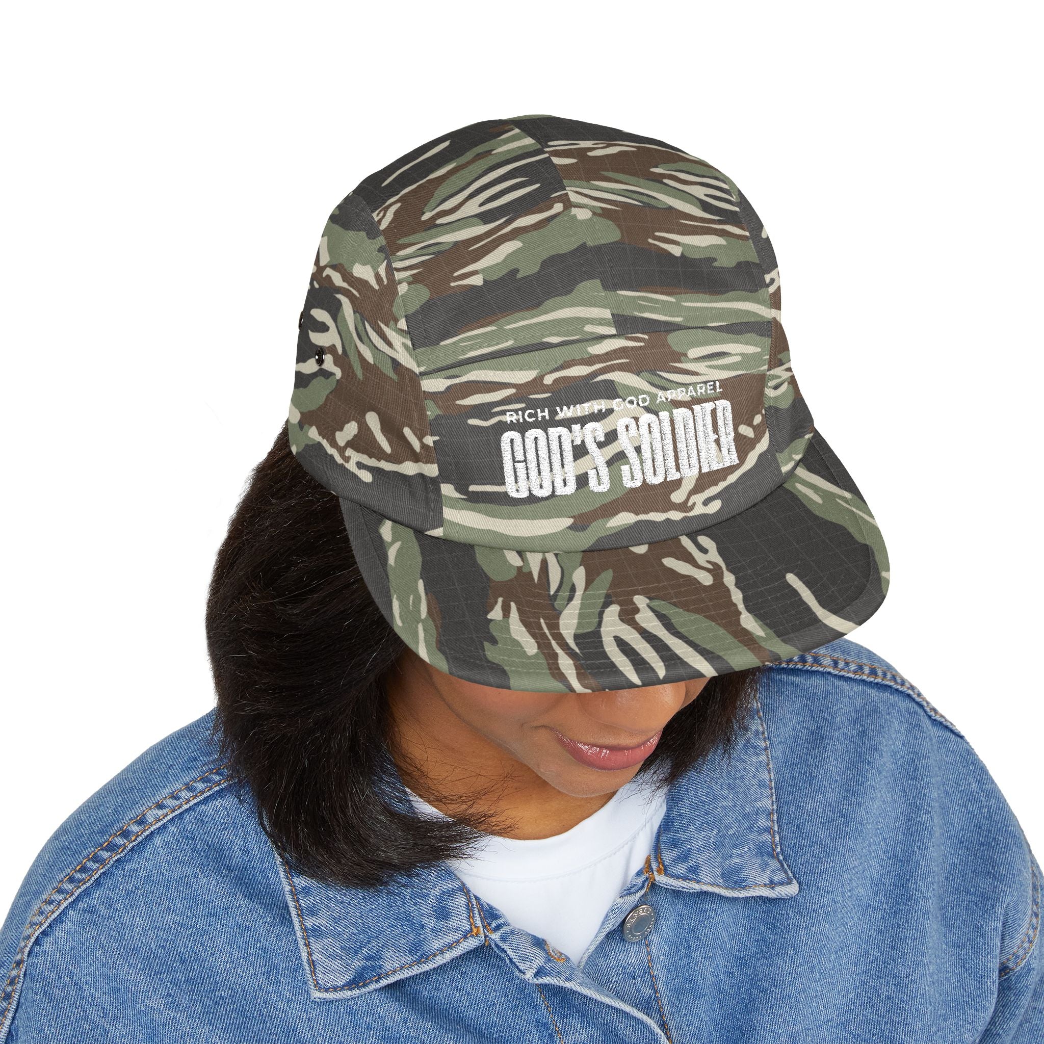 God's Soldier 5 Panel Cap (Embroidery)