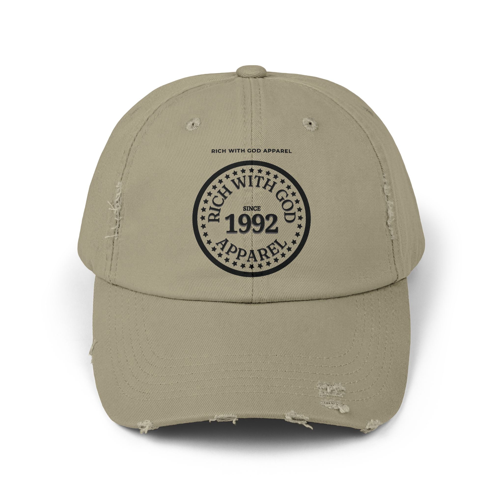 Rich With God Since 1992 Unisex Distressed Cap
